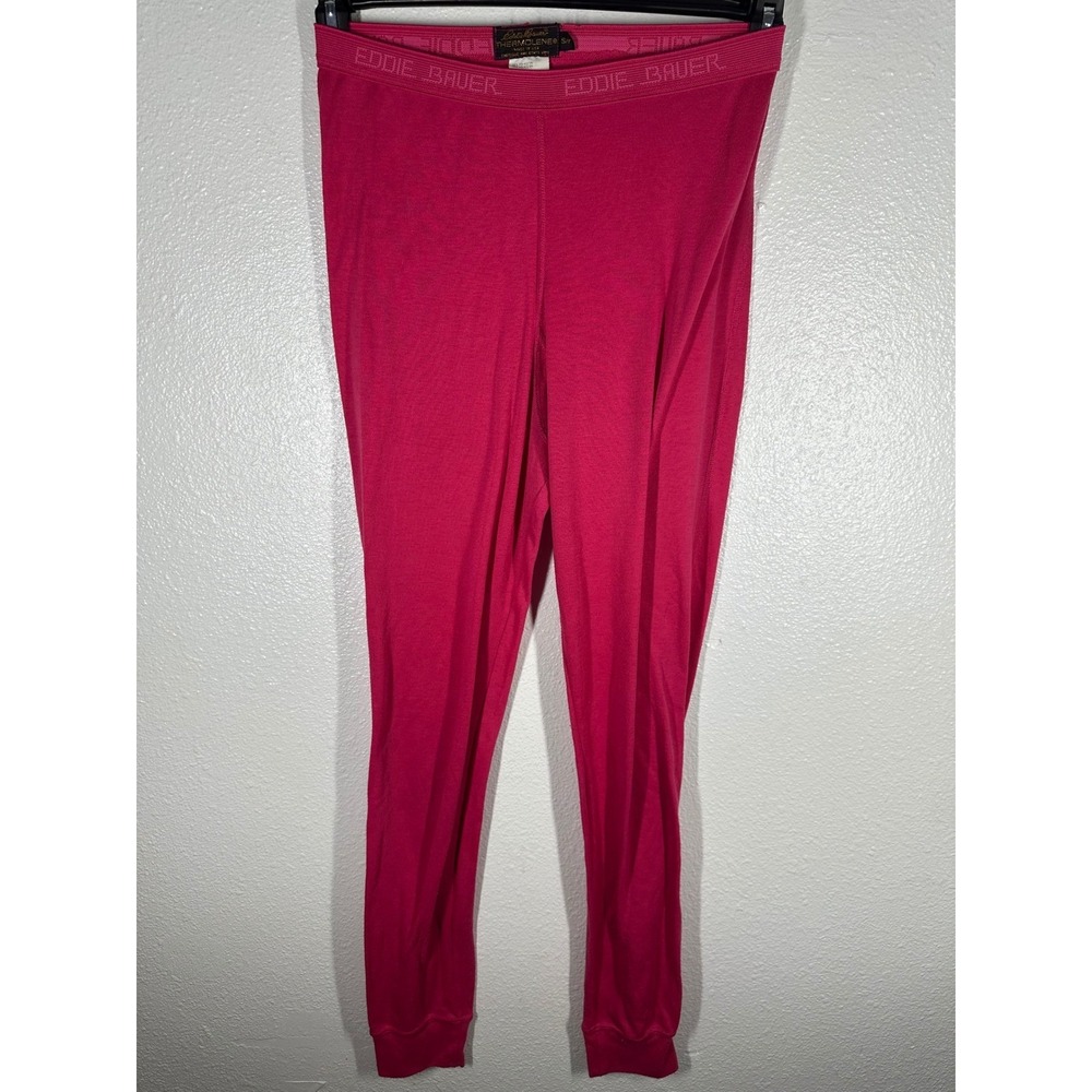 Eddie Bauer Thermolene Leggings Womens Small Pink Thermal Base Layer Pants USA‎